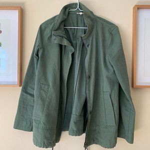 Eileen Fisher Green Canvas Chore Jacket